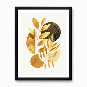 Gold Leaves 4 Art Print