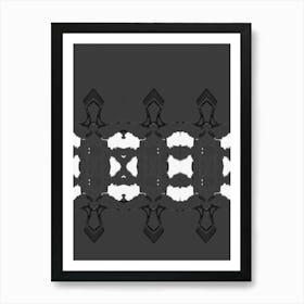 Abstract Black And White Pattern 6 Art Print