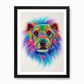 Xoloitzcuintli Rainbow Oil Painting Dog Art Print