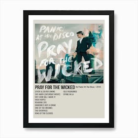 Pray For The Wicked By Panic! At The Disco 2018 Poster Decor 2 Art Print