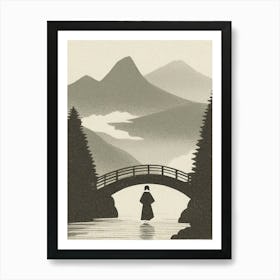 Bridge Over A River Art Print