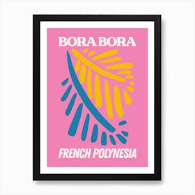 Bora Bora Tropical Abstract Pink Poster