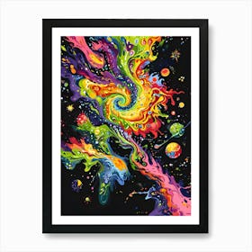 Galaxy Swirl Painting Art Print