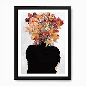 Autumn Leaves portait Art Print