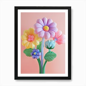 Dreamy Inflatable Flowers Scabiosa 1 Art Print