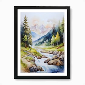 mountain forest landscape.usa 1 Art Print