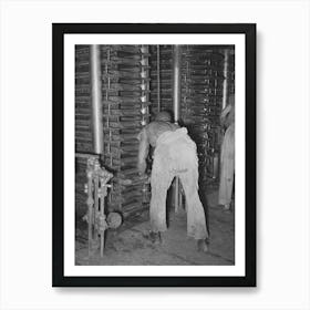 Working On The Hydraulic Presses At Cotton Seed Mill, Mclennan County, Texas By Russell Lee Art Print