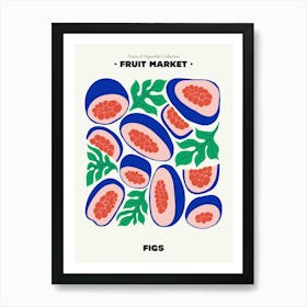 The Fruit Market Figs Illustration Maximalist Art Print