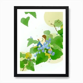 On the Berry Tree Art Print