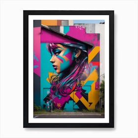 Graffiti Girl Art Print