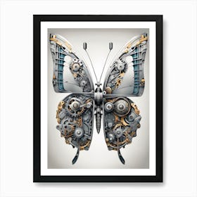 Mechanical Butterfly I Art Print