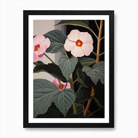 Flower Illustration Impatiens 1 Art Print