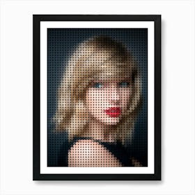 Taylor Swift In Style Dots Art Print