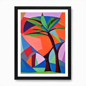 Papaya Tree Cubist Art Print