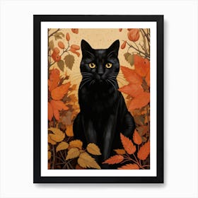 Autumn Cat 3 Art Print