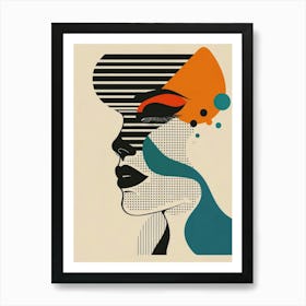 Abstract Portrait Of A Woman 101 Art Print