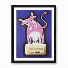 Pink Cow and Soap, Vintage Advertisement Poster Art Print