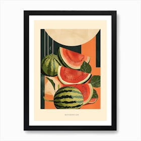 Watermelon Art Deco Poster Art Print