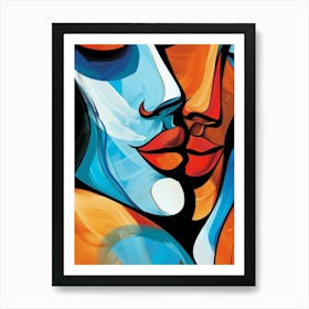 Kissing Couple 10 Art Print