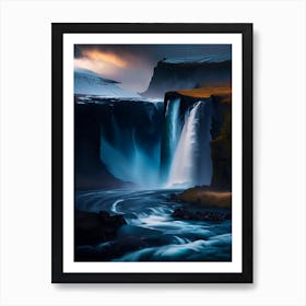 Suðurárfoss, Iceland Nat Viga Style (2) Art Print