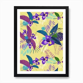 Purple Iris Flower Art Print