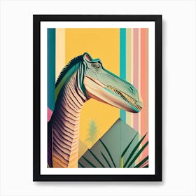 Baryonyx Pastel Dinosaur Art Print