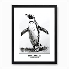 Penguin Standing On Tiptoes Poster 4 Art Print