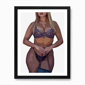 Abstract Geometric Sexy Woman (29) Art Print
