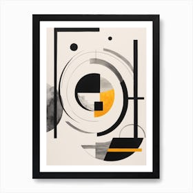 Abstract Painting - Black and Yellow Art Print