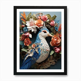 Bird In A Wreath 20 Poster