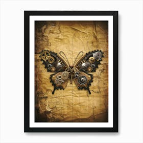 Steampunk Butterfly Art Print