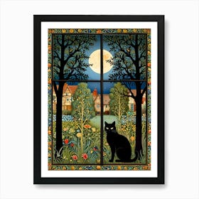 Cat In The Garden 2 Art Print