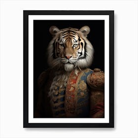 Tiger Art In Renaissance Style 4 Art Print