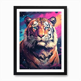 Tiger In Space 2 Art Print