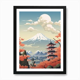 Mountains And Hot Springs Japanese Style Illustration 13 Art Print