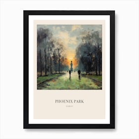 Phoenix Park Dublin 2 Vintage Cezanne Inspired Poster Art Print