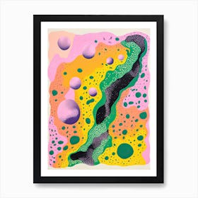 Abstract Landscape Risograph Style 3 Art Print
