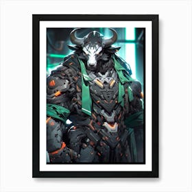 Bull In Armor Art Print