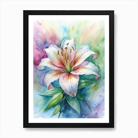 Watercolor Lily Art Print