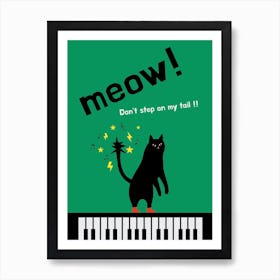 meow! - Dancing Cat Art Print