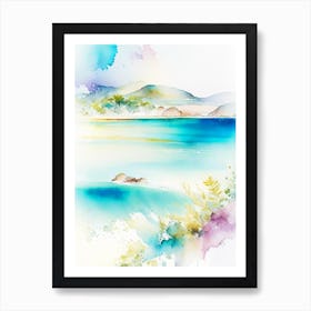 The Whitsundays Australia Watercolour Pastel Tropical Destination Art Print