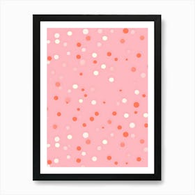 Pink Polka Dots Art Print