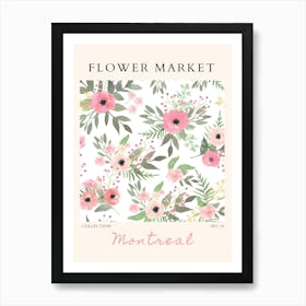 Flower Market Montreal Art Print