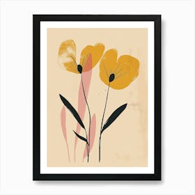 Riyadh Flower Market Boho Minimalist Style Art Print