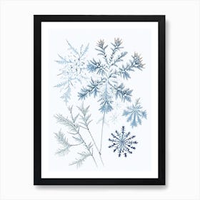 Cold, Snowflakes, Quentin Blake Illustration Art Print