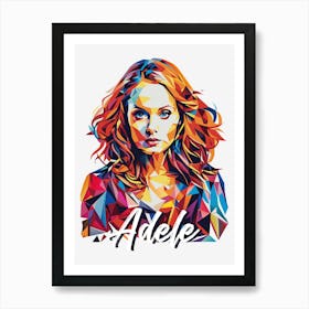 Adele 03 Portrait Music WPAP Pop Art Art Print