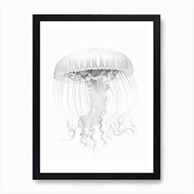 Box Jellyfish Drawing 8 Art Print