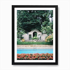 Villa Necchi Pool Gardens Art Print