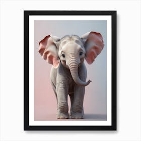 Cute Baby Elephant Nursery Ilustration (16) Art Print