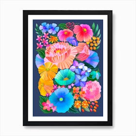 Colorful Flowers 1 Art Print